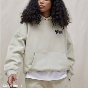 ADANOLA active bubble oversized hoodie in Desert Beige - size LARGE
